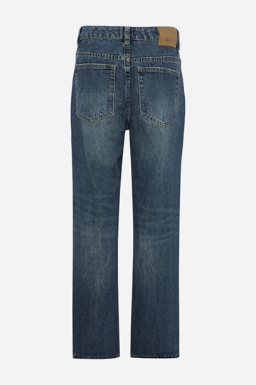 GRUNT Jeans Street Loose Ripped - Mörkblå